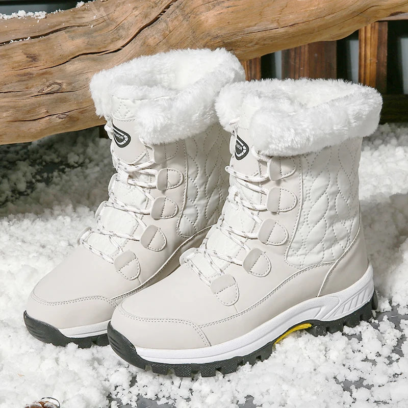 Women Classic Snow Boots Winter Warm Shoes Handmade Platform Shoes Womens Boots Ankle Size 43 Booties