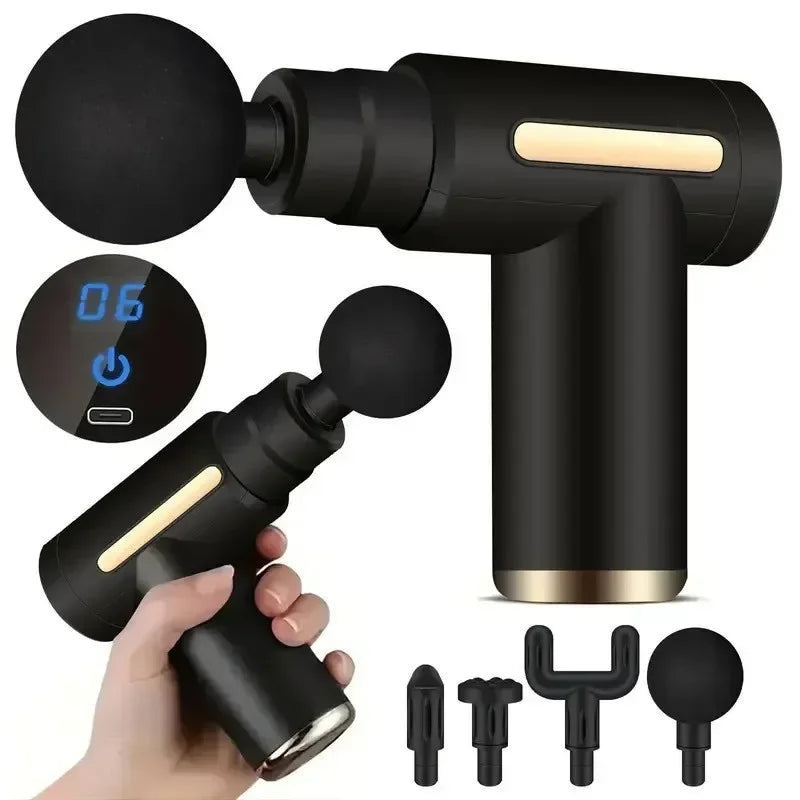 USB Mini Massagem Pistola Máquina de Fáscia Relaxamento Muscular Pistola Vibratória Haste Massagem Equipamento de Fitness Pistola de Pescoço Fáscia