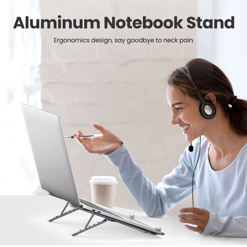 Suporte para laptop UGREEN para Macbook Air Pro Suporte vertical dobrável de alumínio para notebook Suporte para laptop Macbook Pro Tablet Suporte para telefone