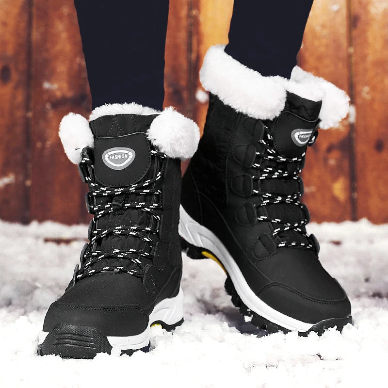 Women Classic Snow Boots Winter Warm Shoes Handmade Platform Shoes Womens Boots Ankle Size 43 Booties